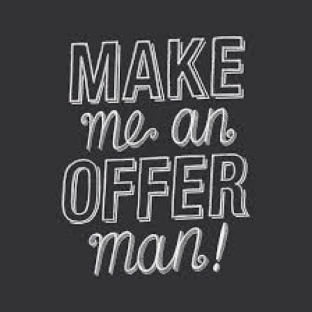 All offers will be accepted or countered!!!